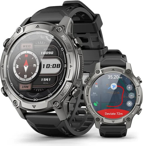 2026 Smart Watch for Men, Standalone GPS & Offline Maps, 5ATM Waterproof, 1.43" AMOLED, 4GB RAM, 178 Sports Modes, Compass, Heart