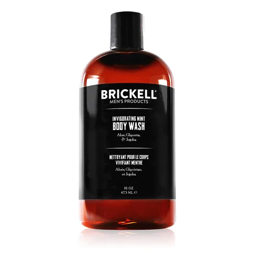 Miniatura 9 de Brickell Gel de ducha revitalizante para hombre, gel de ducha de limpieza profunda con aloe, jojoba y vitamina E, perfumado (lima limón, 16 onzas)