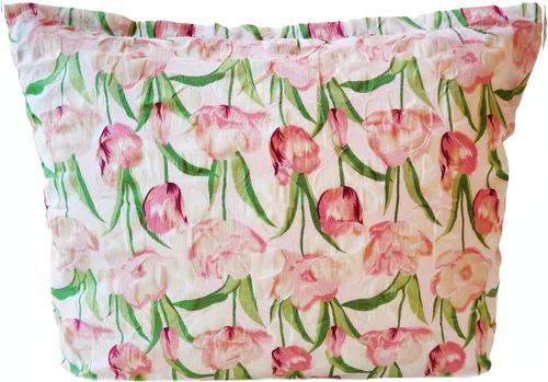 Miniatura 8 de Bolsa de maquillaje para mujer, bolsa de cosméticos de lona con cremallera, bolsa de maquillaje pequeña, bolsa de maquillaje floral, organizador