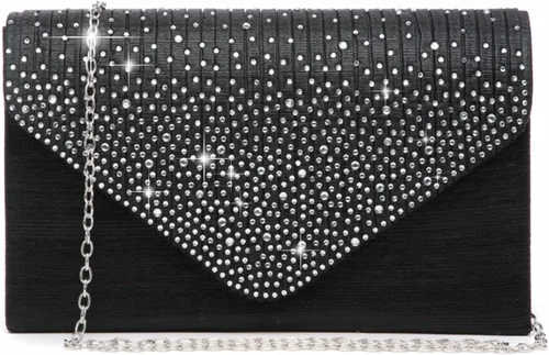 Dasein Bolso de mano de satén esmerilado para mujer, bolso cruzado para fiesta, graduación, boda, sobre