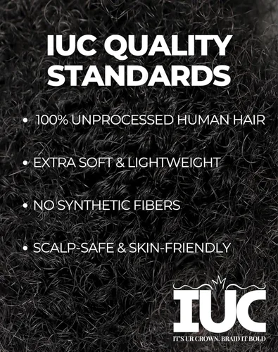 Miniatura 2 de IUC Afro Kinkys - Paquete de cabello humano a granel (12 pulgadas, 1.76 onzas, rubio, #613) 4C afro rizado 100% cabello humano, ideal para trenzar