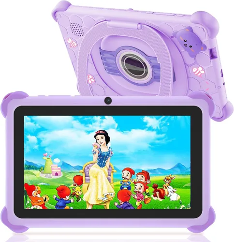 Miniatura 8 de Tablet para niños de Trayoo, tablet de 7 pulgadas para niños, tablet para niños pequeños de 32 GB con estuche incluido, control parental, cámara Azul