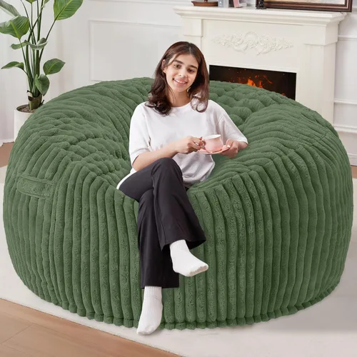 Miniatura 25 de Homguava Puf de 3 pies, puf grande de 3 pies, puf grande de 3 pies, puf grande para adultos con relleno de espuma viscoelástica, cómodos puf suave