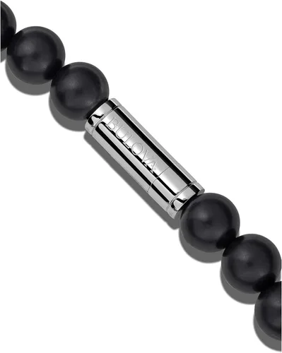 Miniatura 2 de Bulova Jewelry Men's Classic Beaded Bracelet with Cylinder Clasp