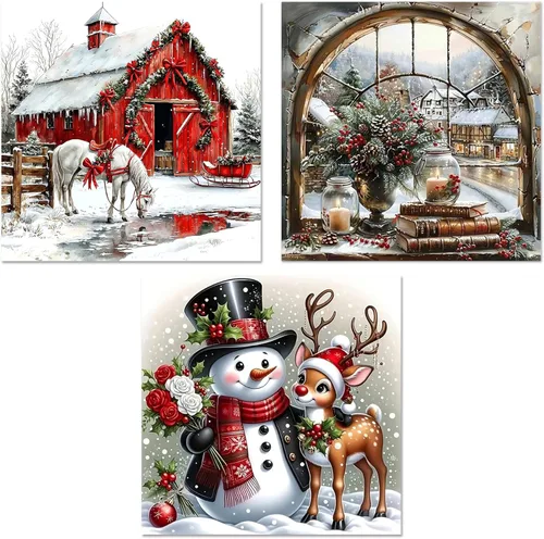 Miniatura 36 de Meothan Paquete de 6 Kits de Pintura de Diamantes Paisaje Lunar Kits de Arte de Diamantes para Adultos Principiantes, Pintura de Taladro Redondo