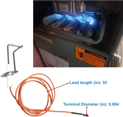 Miniatura 6 de Encendido directo por chispa 62-24164-01, encendedores de quemador de horno compatibles con Rheem Pro-tech PSE R36 PSER36, cable de alta temperatura