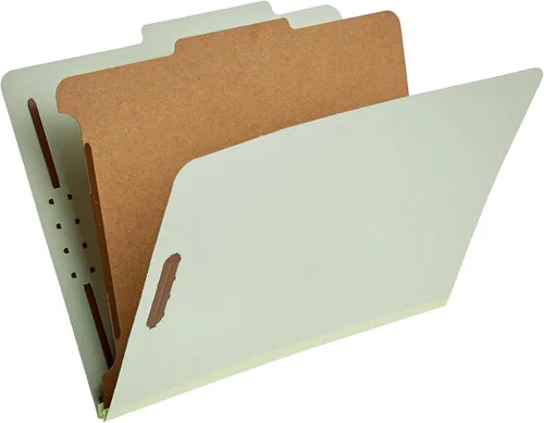 Miniatura 8 de Amazon Basics Carpeta de clasificación - 100% reciclada, 1 divisor, 2" incrustadas, 10 unidades por caja, 12.20 x 10.61 pulgadas (carta), azul claro