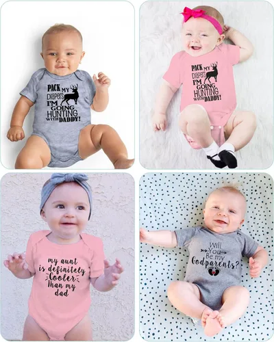 Miniatura 3 de UNIFACO Enterizo unisex divertido para bebé, manga corta y larga, trajes de 0 a 18 meses