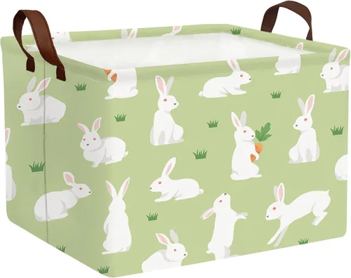 Miniatura 13 de Cestas de Pascua de dinosaurio grandes para niños, cesta de Pascua personalizada para bebé, color azul, decoración de primavera para niños