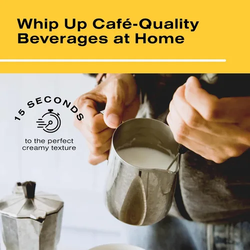 Miniatura 5 de Bean Envy Espumador de leche para café, de mano, mini mezclador eléctrico de bebidas, espumador y espumador con soporte para café, lattes, Rojo