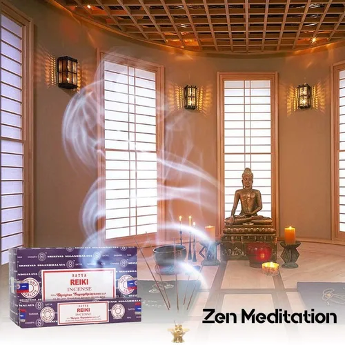 Miniatura 2 de Satya Varillas de incienso, 12 unidades - Nag Champa Reiki, original de Srinivas Sugandhalaya Factory Palitos de incienso con fragancia Nag Champa