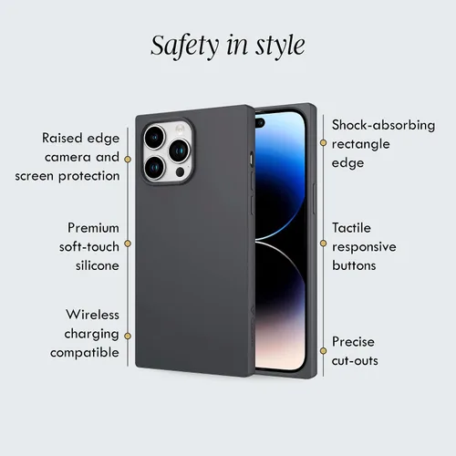 Miniatura 3 de Cocomii - Funda Rectangular Compatible con iPhone 14 Pro Max - Silicona de Tacto Suave, Forro de Microfibra, para Mujeres, Niñas, Hombres, Funda