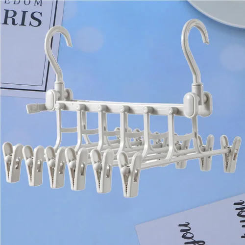 Miniatura 6 de Perchas multifuncionales para pantalones que ahorran espacio: paquete de 2 perchas de falda para armario, múltiples capas multifuncionales