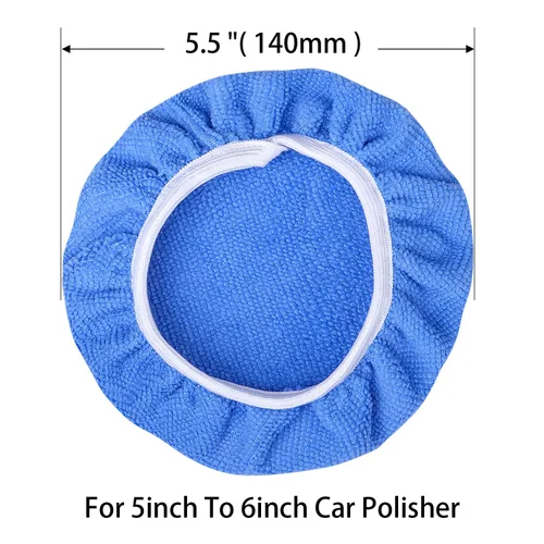 Miniatura 2 de Paquete de 10 almohadillas pulidoras de automóvil (5 a 6 pulgadas) cubierta de almohadilla de pulido de microfibra suave