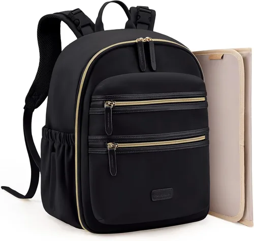mommore Mochila de Pañales de Neopreno Pequeña Bolsa de Bebé Mochila de Viaje Mini para Pañales para Recién Nacidos con Bolsillos Aislados, Correas