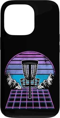 Miniatura 9 de Disco Golf Basket 90s Synthwave Sunset Retrowave Frisbee Golf Case para iPhone 15