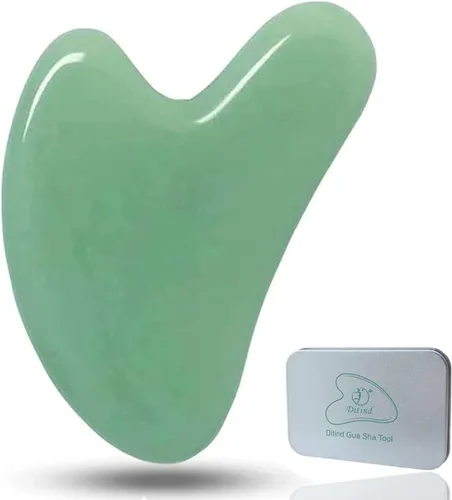 Gua Sha, herramienta de masaje Gua Sha de piedra de jade, herramienta Guasha para masaje de piel facial y corporal. Juego de toxinas Gua Sha para
