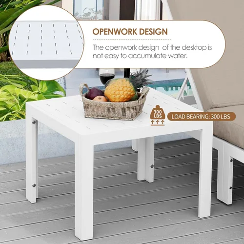 Miniatura 8 de NICESOUL - Juego de 10 muebles de patio extra grandes de aluminio moderno, sofá para exteriores con asiento de 29" de profundidad y ancho, 500 lbs