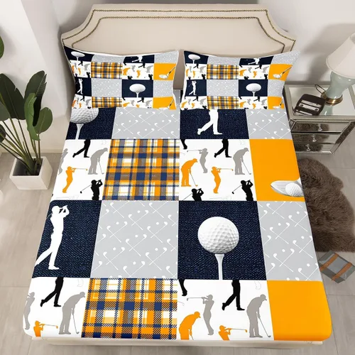 Miniatura 13 de Juego de ropa de cama de silueta de caballo vaquero, tamaño individual, sábana bajera ajustable de microfibra suave de microfibra suave con diseño