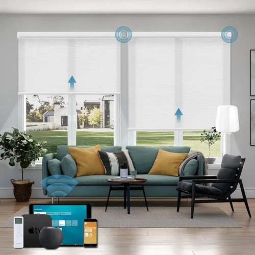 Miniatura 12 de Cortinas enrollables inteligentes de filtrado de luz motorizadas compatibles con HomeKit, persianas inteligentes para ventanas con 1% de apertura
