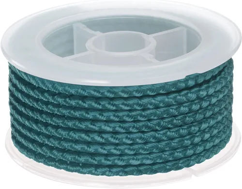 Miniatura 42 de HARFINGTON Cordón de hilo de nailon para cuentas de 0.063 in, cuerda de nailon trenzado extrafuerte para manualidades, pulseras, joyería, Negro