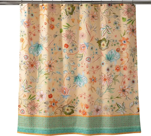 Miniatura 20 de Maison d' Hermine Cortina de ducha 100% algodón, un panel, 70 x 72 pulgadas, cortinas de ducha de tela lavable para baño, fácil de colgar con 12