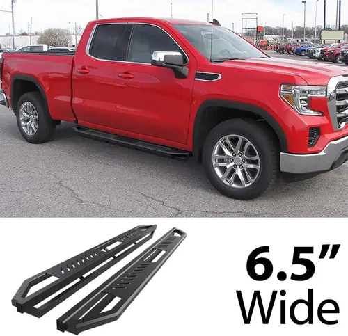 Miniatura 2 de HD Ridez Escalones basculantes híbridos de acero compatible con Silverado Sierra 1500 2019-2026 Extended Cab y 2500 3500 2020-2026