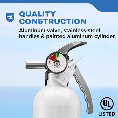 Miniatura 4 de Kidde Extintor de Incendios para Barcos, de Un Solo Uso 10BC Coast Guard Approved Marine Extinguisher for Small Flammable Liquids/Gases and