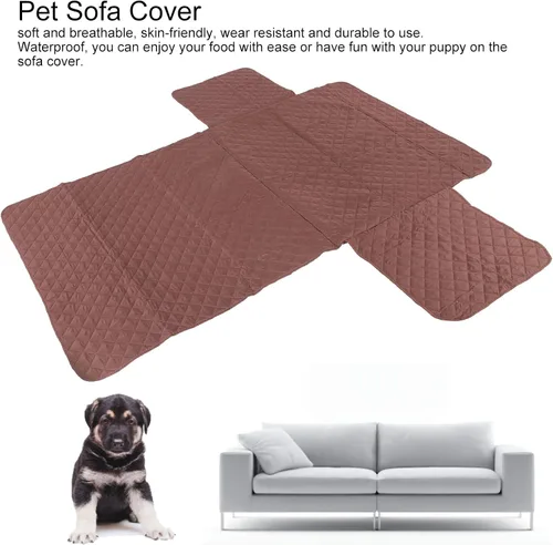 Miniatura 4 de Protector de sofá para mascotas, funda impermeable para muebles con material de tela suave para perros y gatos, tapete lavable para sala de estar