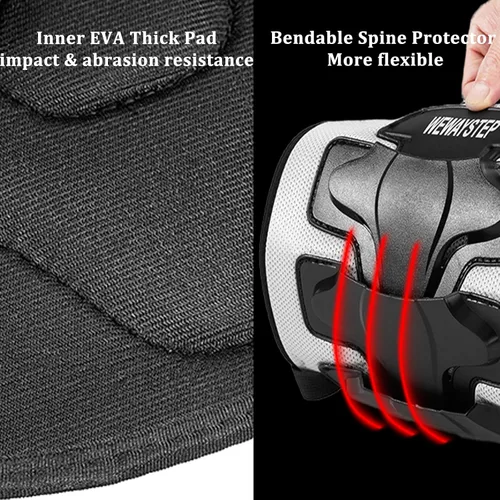 Miniatura 4 de Protector de Pecho para Bicicleta de Tierra para Niños - Chaleco de Armadura de Motocicleta Motocross con Rodilleras y Coderas - Traje de Protección