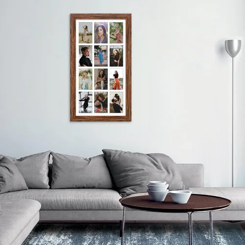 Miniatura 395 de Marcos de Fotos Collage de 13.5X15.5 con 7 Aberturas para Fotos de 4X6, Marco de Fotos Múltiples con Paspartú para Decoración de Pared, Grano