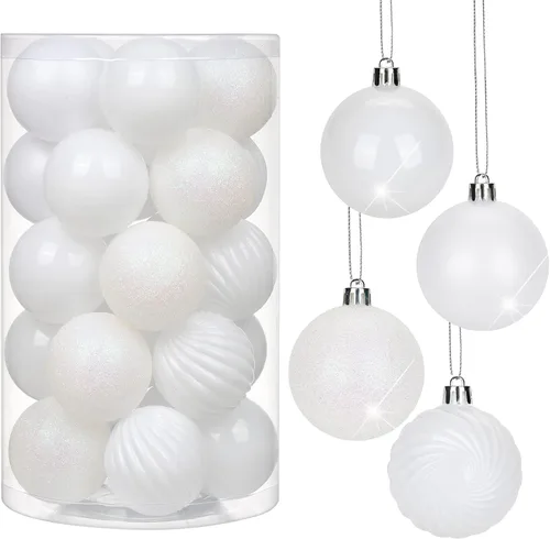 Miniatura 16 de Adornos de bolas de Navidad negras de 2.36 pulgadas, 25 piezas inastillables, set de adornos de Navidad, bolas de Halloween, adorno negro para árbol