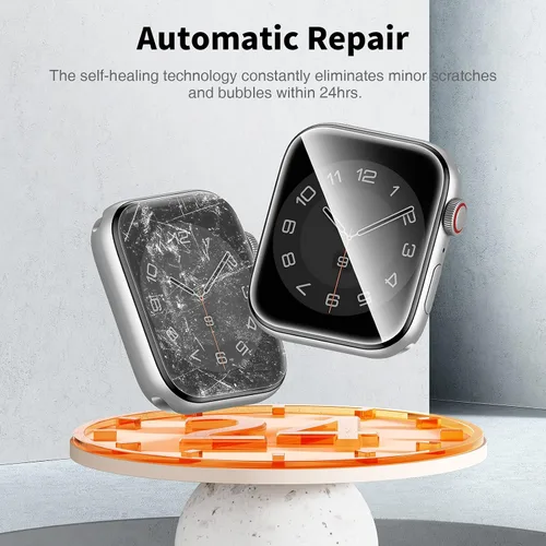 Miniatura 3 de LK Paquete de 6 protectores de pantalla para Apple Watch de 1.772 pulgadas Series 9, 8, 7 [Nueva versión], protector de pantalla de TPU suave Azul