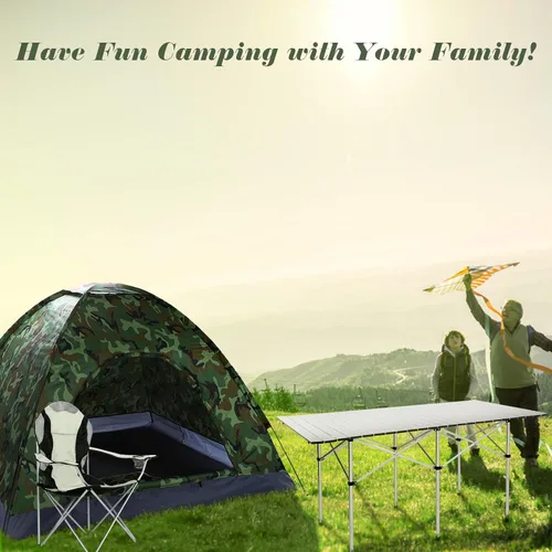 Miniatura 7 de Sillas plegables de campamento para adultos, sillas de campamento plegables con portavasos y bolsa exterior, silla ligera y portátil al aire libre