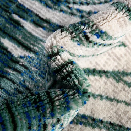 Miniatura 6 de Unique Loom Blossom Collection - Alfombra rectangular de 2 x 3 pies, color marfil y azul