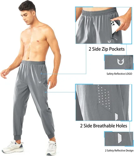 Miniatura 3 de NORTHYARD Pantalones deportivos para correr para hombre, ligeros, de secado rápido, para gimnasio, deportes activos, entrenamiento en pista