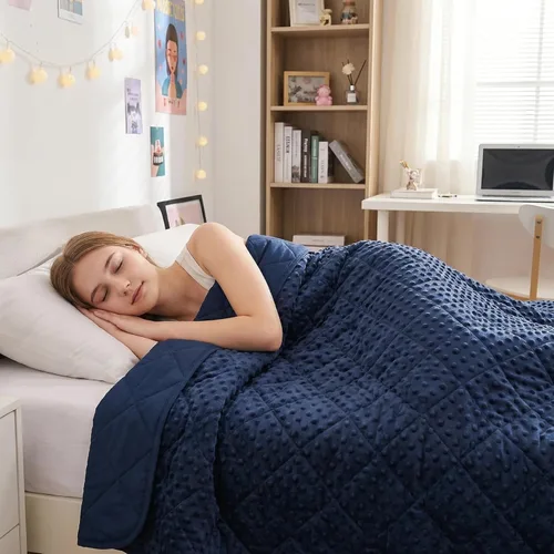 Miniatura 16 de yescool Manta de regazo con peso de 2 libras, manta de regazo pequeña, manta de regazo con peso, manta de regazo con calefacción de enfriamiento