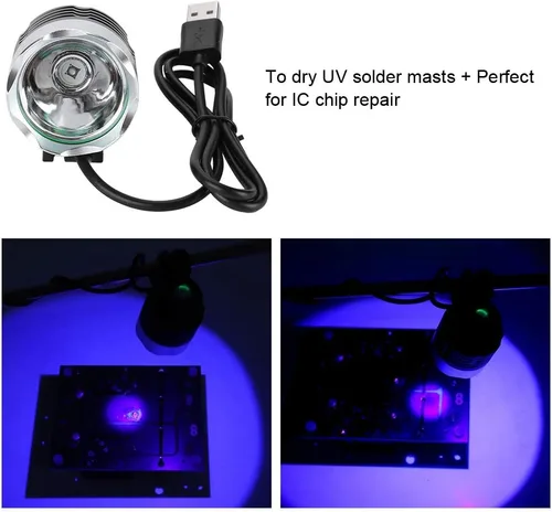 Miniatura 7 de Zopsc Lámpara ligera de curado portátil 9W, mini luz del pegamento del LED con la carga del USB
