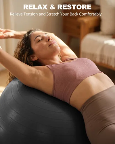 Miniatura 6 de Trideer Pelota de ejercicio para yoga, pilates y fitness. Equipo de pelota de estabilidad para gimnasio en casa y silla de oficina, accesorios