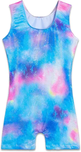 Miniatura 2 de TENVDA Gymnastics Leotards for Girls 2-12 Years Old Sparkly Multicolor Kids Tumbling Biketards Unitard