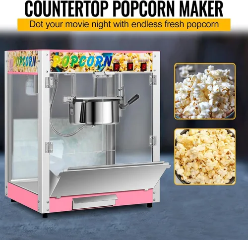 Miniatura 3 de Máquina comercial de palomitas de maíz, hervidor de 8 onzas, máquina de palomitas de maíz para encimera de 850 W para 48 tazas por lote