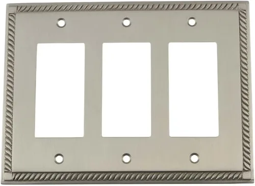 Miniatura 3 de Nostalgic Cubierta de placa de interruptor de salida eléctrica roseta de cuerda de almacén Latón pulido