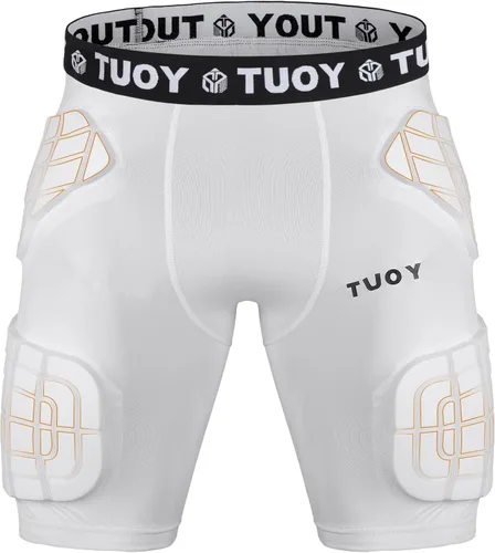 Miniatura 2 de Mens Football Girdle with Pads Hip Thigh Butt Tailbone Protector Pants Padded Compression Short Youth Adult Protective for Baseball Snowboard Skate