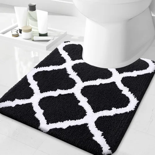 Miniatura 39 de OLANLY Alfombras de baño de 24 x 16 pulgadas, microfibra suave y absorbente, antideslizante y peluda, lavable a máquina, tapetes para el suelo