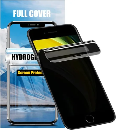 LOOKSEVEN Paquete de 2 protectores de pantalla de hidrogel de privacidad para iPhone 12 Pro Max, película protectora de TPU suave de alta