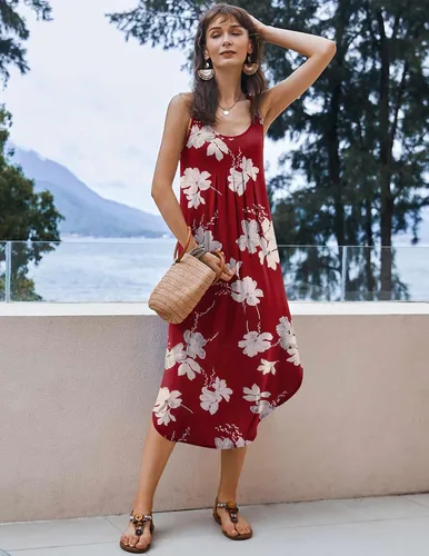 Miniatura 4 de Ekouaer Camisón largo sin mangas para mujer, camisón suave, camisón para dormir, ropa de dormir, vestidos de descanso