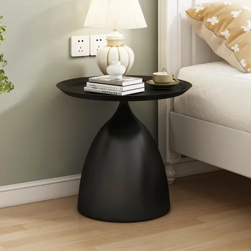 Miniatura 3 de Mesas anidables, mesas laterales negras, mesas auxiliares modernas para sala de estar, juego de 2 mesas de café anidables, mesa consola, mesas