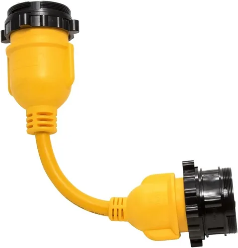 Miniatura 2 de Camco PowerGrip - Adaptador eléctrico de 12 pulgadas, extremo de bloqueo macho de 30 amperios a extremo de bloqueo hembra de 50 amperios (55615)