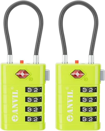 Miniatura 21 de ANVIL Candados de equipaje TSA de 4 esferas con alerta de búsqueda: núcleo TSA008 mejorado para máxima seguridad, ideal para equipaje, maleta