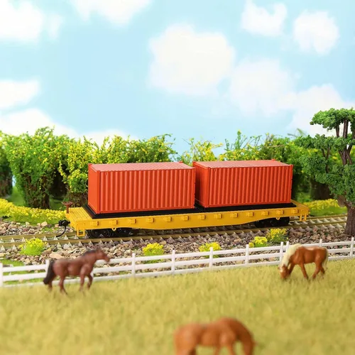 Miniatura 8 de 8 unids Mezclado Diferente 20ft Contenedor de Carga HO Escala Modelo Tren Accesorios 1:87 20 Pie Contenedor C8720